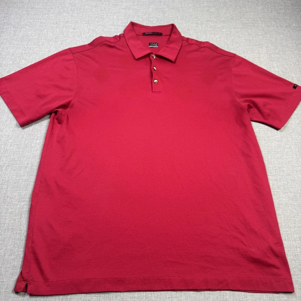 Tiger Woods Collection Sunday Red Argyle Polo Golf Shirt Mens XL Nike Dri-FIT - Picture 5 of 11